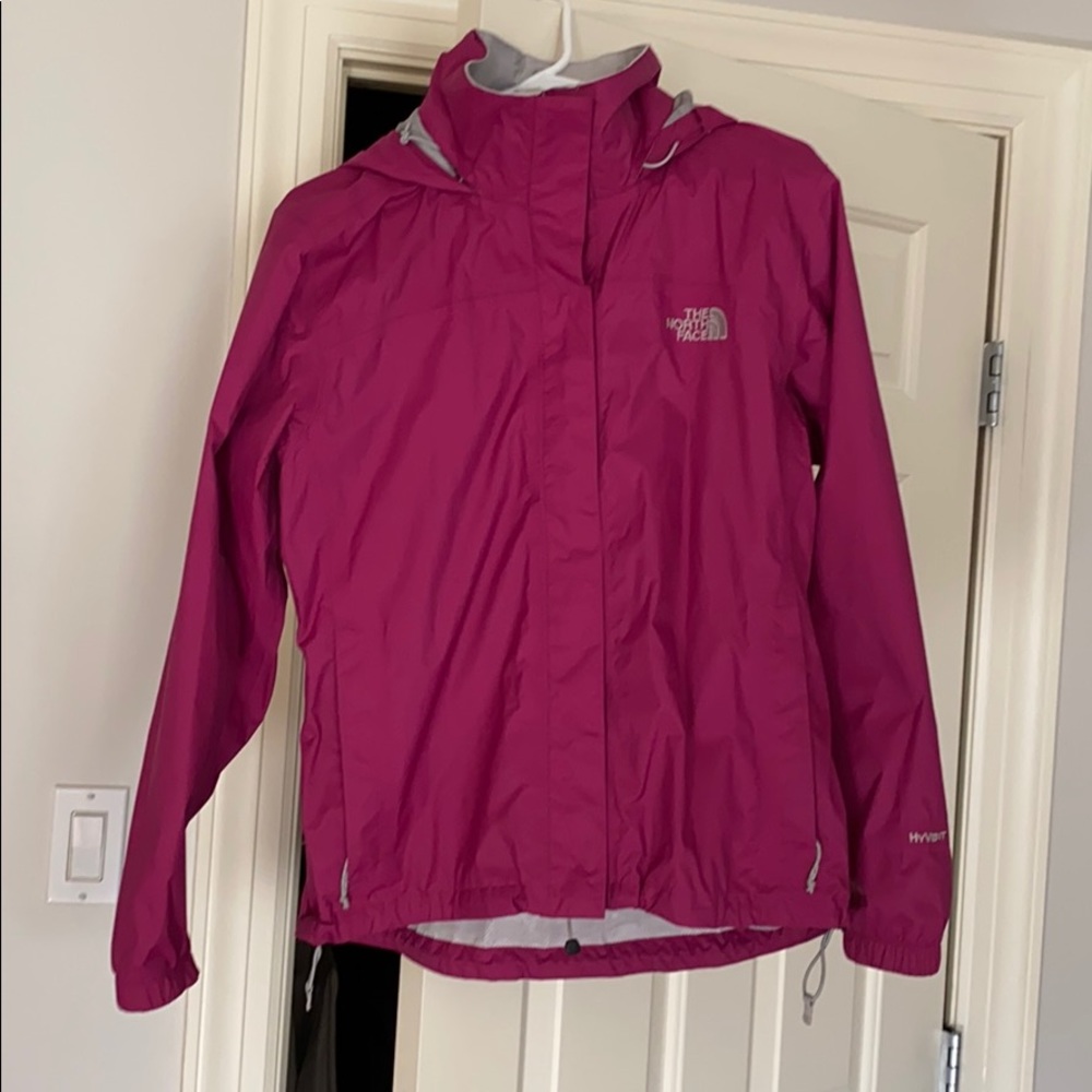 Women’s Berry North Face Raincoat, Sz M